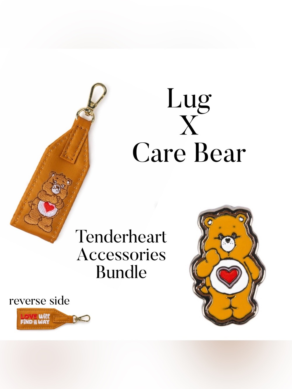 ❤️🤎Lug X Care Bears TenderHeart Accessories Bundle 🤎❤️